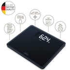 Beurer GS410 Signature Line Glass Bathroom Scale - Black - XXL Display - 200kg Capacity - Safety Glass Weighing Scale - Very Good