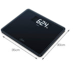 Beurer GS410 Signature Line Glass Bathroom Scale - Black - XXL Display - 200kg Capacity - Safety Glass Weighing Scale - Very Good