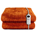 Russell Hobbs Electric Heated Throw Blanket - Orange Sherpa Microfleece 130x180cm, Digital Remote, 9 Heat Settings, Auto Shutoff RHHT1003OR - Damaged Box