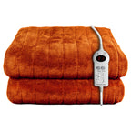 Russell Hobbs Electric Heated Throw Blanket - Orange Sherpa Microfleece 130x180cm, Digital Remote, 9 Heat Settings, Auto Shutoff RHHT1003OR - Damaged Box