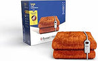 Russell Hobbs Electric Heated Throw Blanket - Orange Sherpa Microfleece 130x180cm, Digital Remote, 9 Heat Settings, Auto Shutoff RHHT1003OR - Damaged Box