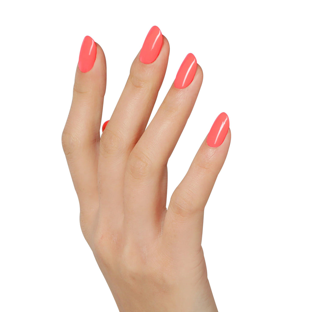 Bluesky Gel Nail Polish 10ml, Summer Coral BSH019 - Peach Coral UV LED Gel Nail Varnish, Chip-Free 21 Day Manicure, Professional Salon & Home Use, Easy Soak Off, Vegan & Cruelty Free - Damaged Box
