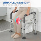 Loyoda Toilet Safety Rails - Height & Width Adjustable Toilet Frame Handles for Seniors, Pregnant, Disabled - Damaged Box