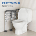 Loyoda Toilet Safety Rails - Height & Width Adjustable Toilet Frame Handles for Seniors, Pregnant, Disabled - Damaged Box