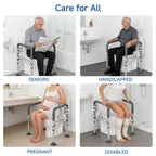 Loyoda Toilet Safety Rails - Height & Width Adjustable Toilet Frame Handles for Seniors, Pregnant, Disabled - Damaged Box