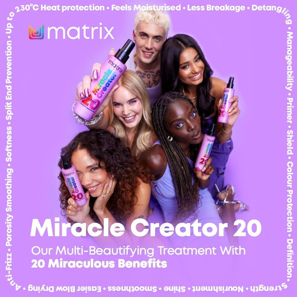 Matrix, Miracle Creator 20-in-1 Leave-In Spray, Heat Protection 190ml - New