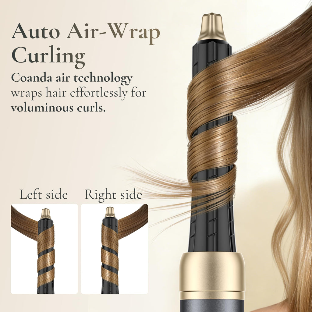 BarberBoss All-in-One Hot Air Styler, Professional Fast Drying Hair Dryer, Anti Frizz, Negative Ionic Technology Air Styler, Volumiser and Curler, Straightener, High Speed Hair Styling Tool, QR-8820 - New
