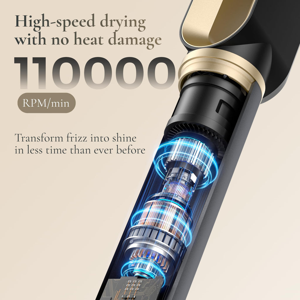 BarberBoss All-in-One Hot Air Styler, Professional Fast Drying Hair Dryer, Anti Frizz, Negative Ionic Technology Air Styler, Volumiser and Curler, Straightener, High Speed Hair Styling Tool, QR-8820 - New