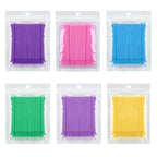 Micro Brushes Disposable Applicator - 600 Pcs - 6 Colour Eyelash Extension Makeup Tool Microbrush - New