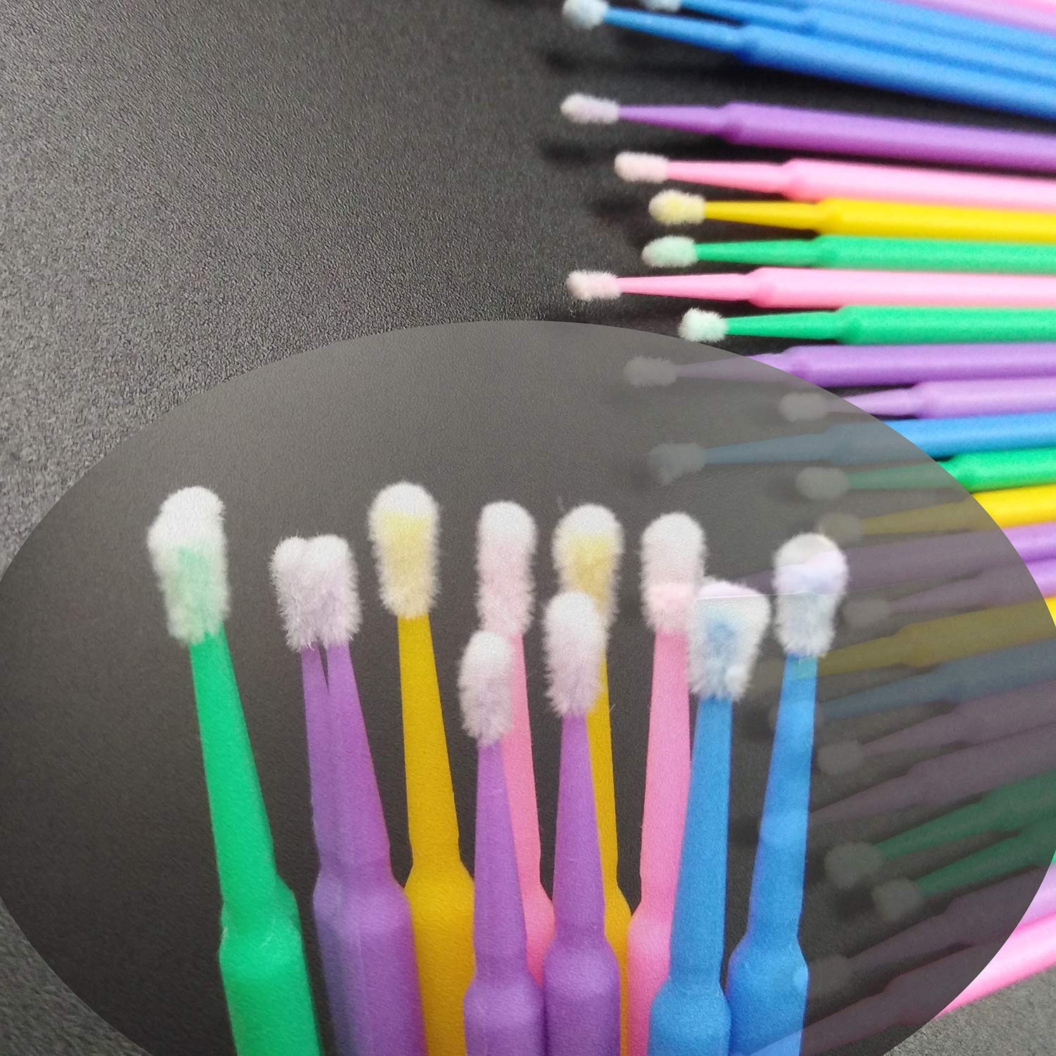 Micro Brushes Disposable Applicator - 600 Pcs - 6 Colour Eyelash Extension Makeup Tool Microbrush - New