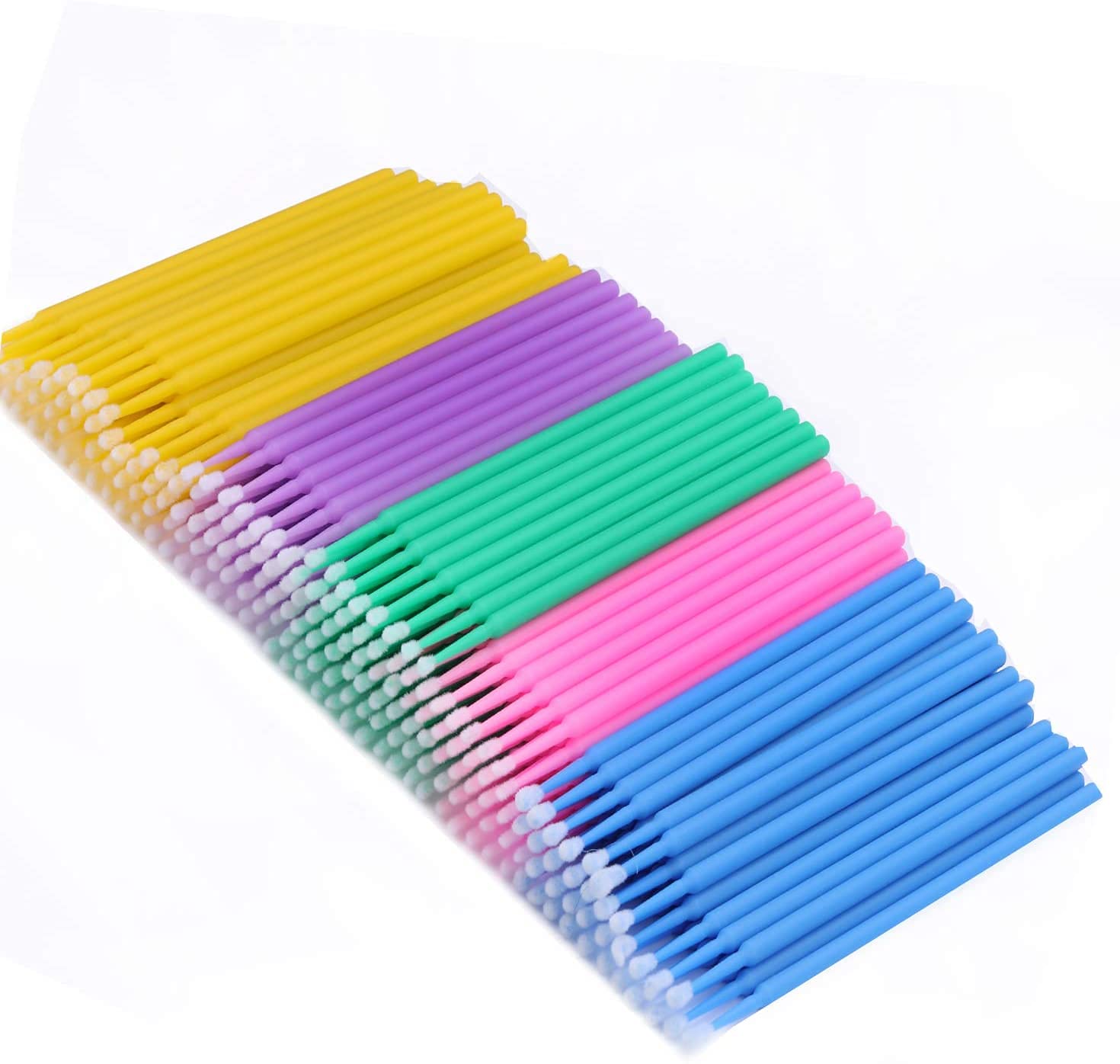 Micro Brushes Disposable Applicator - 600 Pcs - 6 Colour Eyelash Extension Makeup Tool Microbrush - New