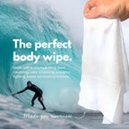 Shower Sheet Body Wipes - Individually Wrapped, Extra Large 12"x12", 10 Pack - Gym Bag, Travel, Camping, No Rinse Wash Cloths - Damaged Box