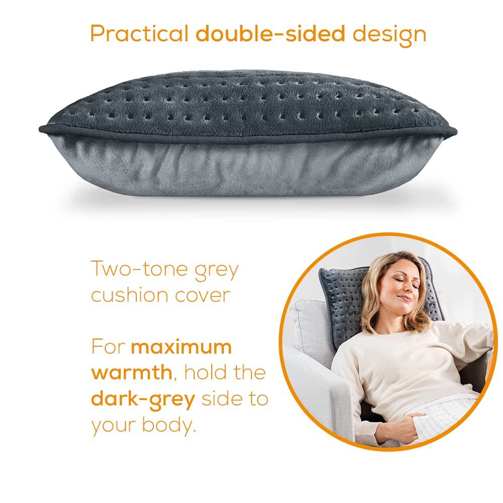 Beurer HK 48 Cosy Sofa Heating Pad - Rapid Heat, 3 Settings, Auto Shut-Off, Reversible Cushion - 40x30cm - 1 Pack - Damaged Box