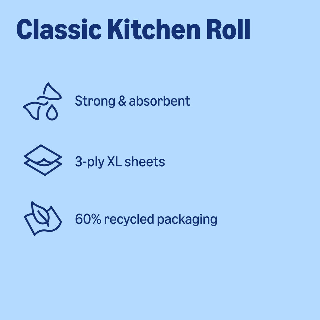 by Amazon Super Absorbent Kitchen Towel 3-Ply - 12 Rolls (4x3) - 80 Sheets Per Roll - FSC Certified Paper Towels - Damaged Box