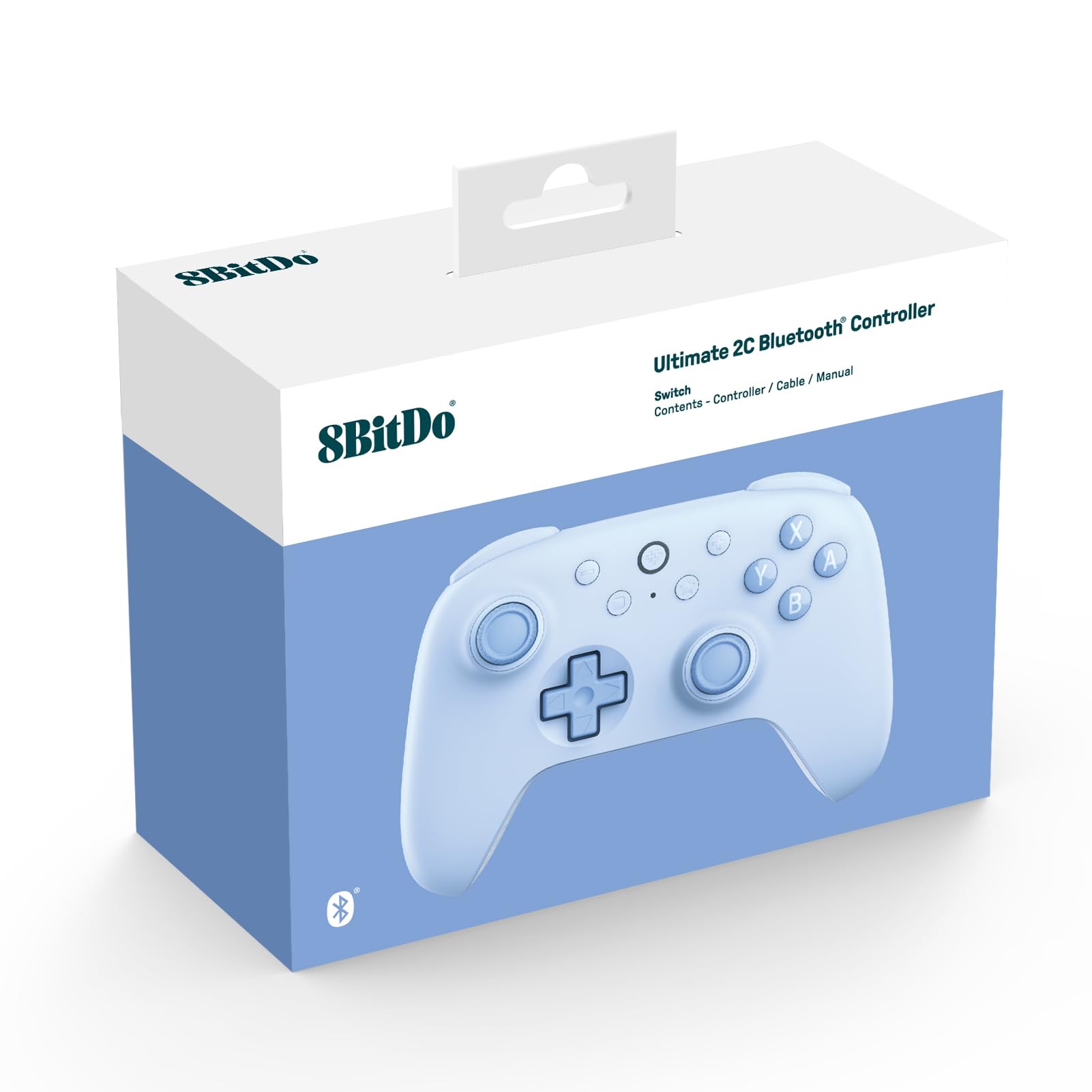 8Bitdo Ultimate 2C Bluetooth Controller for Switch & Switch 2, Wireless Controller with 6-Axis Motion Control, Rumble Vibration, Refined D-Pad and Bumpers, and Hall Effect Joysticks (Blue) - Like New