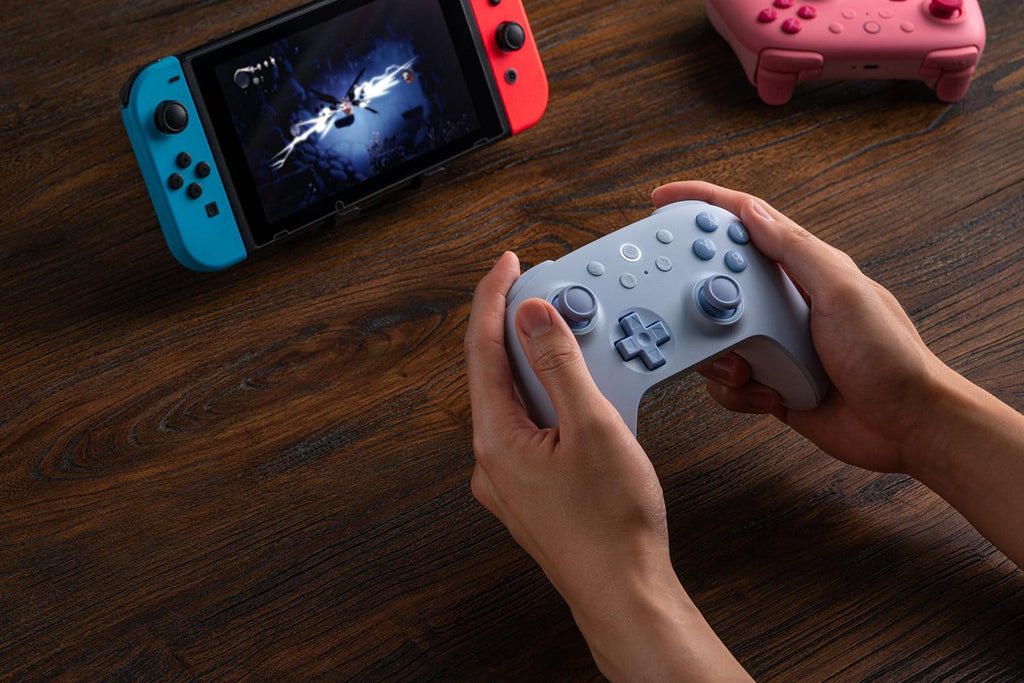 8Bitdo Ultimate 2C Bluetooth Controller for Switch & Switch 2, Wireless Controller with 6-Axis Motion Control, Rumble Vibration, Refined D-Pad and Bumpers, and Hall Effect Joysticks (Blue) - Like New