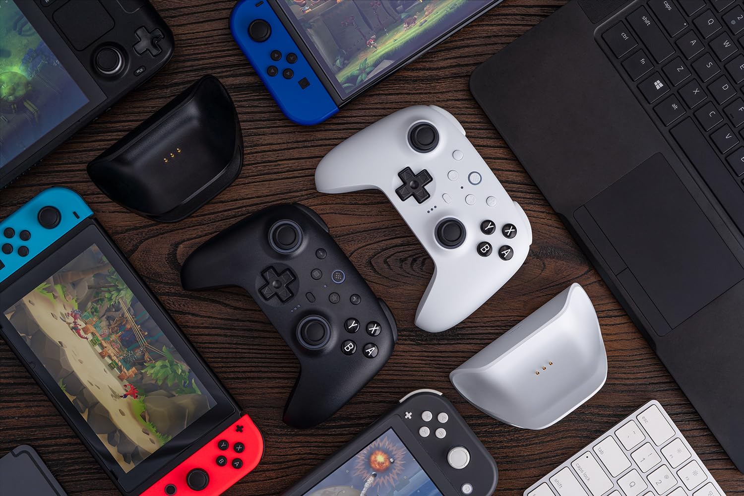 8Bitdo Ultimate 2 Bluetooth Controller for Switch, Switch 2 & Windows PC, Switch Pro Controller with TMR Joysticks, Switchable Hall Effect/Tactile Triggers, Vibration and Motion Control, RGB, Black - Like New