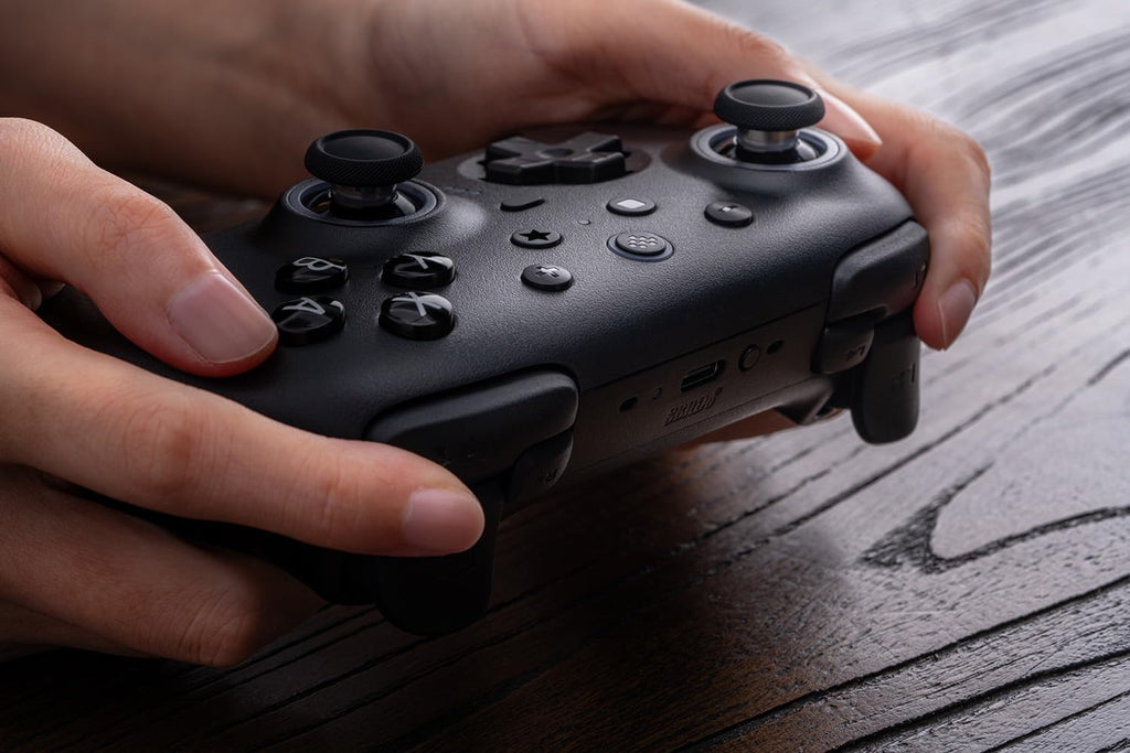 8Bitdo Ultimate 2 Bluetooth Controller for Switch, Switch 2 & Windows PC, Switch Pro Controller with TMR Joysticks, Switchable Hall Effect/Tactile Triggers, Vibration and Motion Control, RGB, Black - Like New