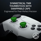 Razer Raiju V3 Pro - Wireless e-sports controller for PlayStation 5 & PC - 4 removable buttons & 2 claw grip bumpers - TMR analogue sticks - Pro HyperTrigger - Mecha-Tactile buttons | White - Like New
