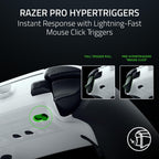 Razer Raiju V3 Pro - Wireless e-sports controller for PlayStation 5 & PC - 4 removable buttons & 2 claw grip bumpers - TMR analogue sticks - Pro HyperTrigger - Mecha-Tactile buttons | White - Like New