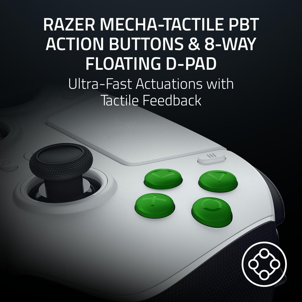 Razer Raiju V3 Pro - Wireless e-sports controller for PlayStation 5 & PC - 4 removable buttons & 2 claw grip bumpers - TMR analogue sticks - Pro HyperTrigger - Mecha-Tactile buttons | White - Like New