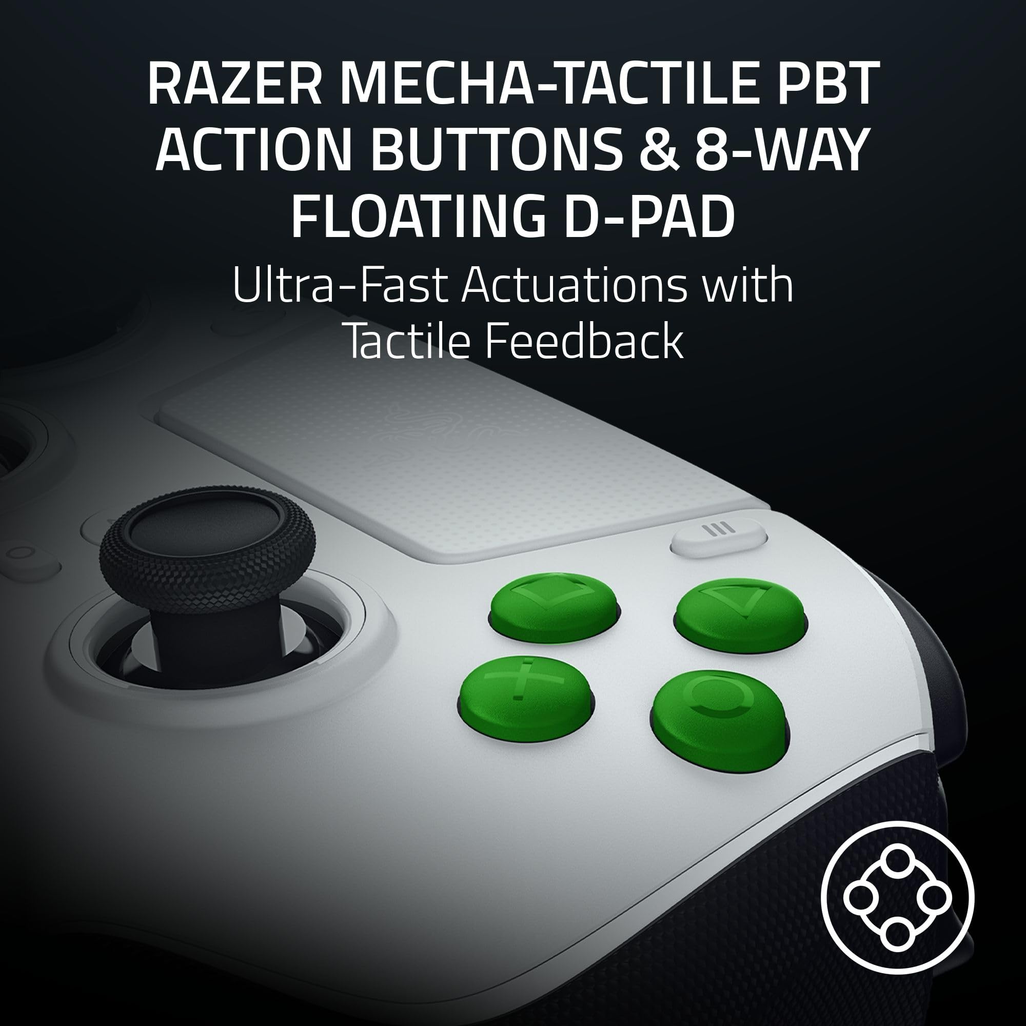 Razer Raiju V3 Pro - Wireless e-sports controller for PlayStation 5 & PC - 4 removable buttons & 2 claw grip bumpers - TMR analogue sticks - Pro HyperTrigger - Mecha-Tactile buttons | White - Like New