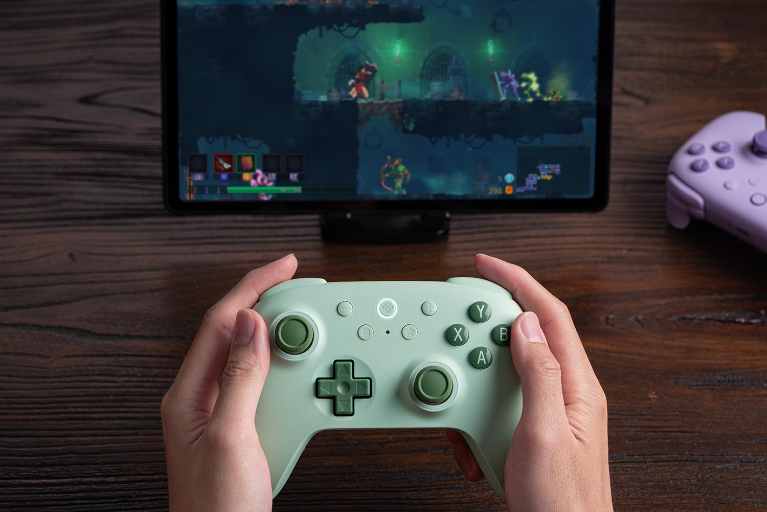 8Bitdo Ultimate 2C Wireless Controller - PC Android, Hall Effect Joysticks, Hall Triggers, Green - Like New