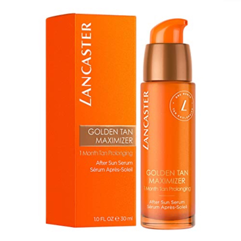 Lancaster Golden Tan Maximizer After Sun Face Serum 30ml, One Month Tan Prolonging, Natural Tan Accelerator, Soothes and Calms Sun-Exposed Skin, Softens Skin with Velvety Finish - Damaged Box