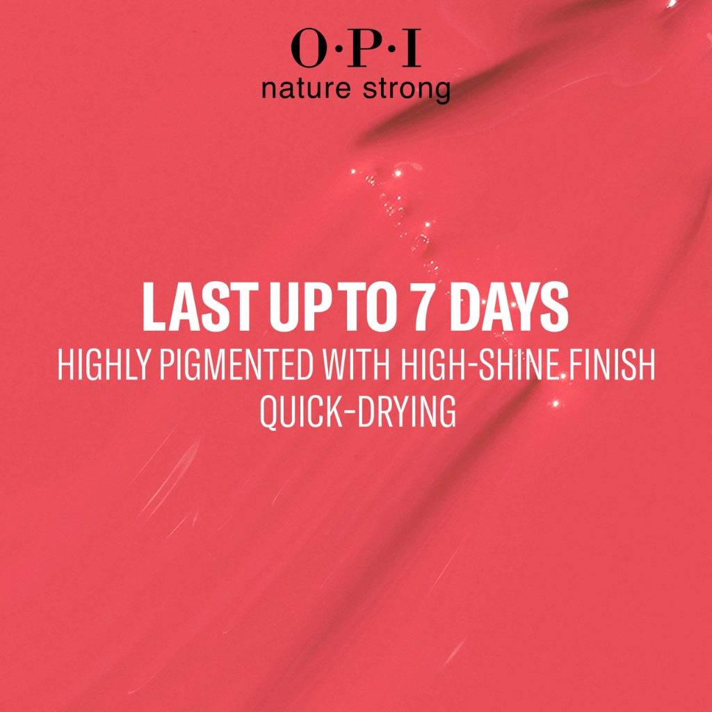 OPI Nature Strong Nail Polish Quick Dry Vegan Nail Varnish with Long-Lasting Results, Made with Natural Ingredients, Once and Floral 15ml - New