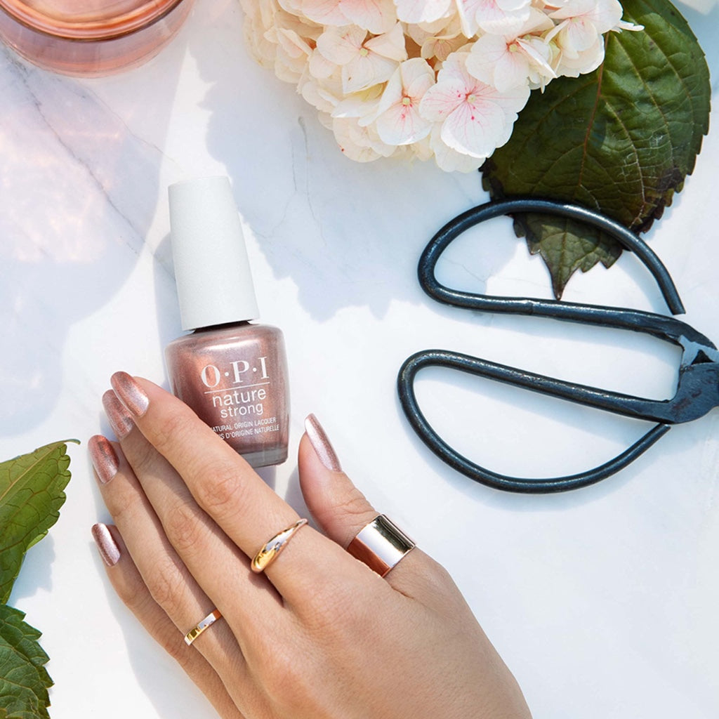 OPI Nature Strong Natural Vegan Nail Polish, Intentions Are Rose Gold, 15ml, 99350087072 - New