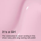 OPI Infinite Shine Nail Polish - It's a Girl - Gel Like & Long Lasting Baby Pink Nail Polish - with Pre-Cured Gel Technology & OPI Pro-Wide Brush (15ml) - New