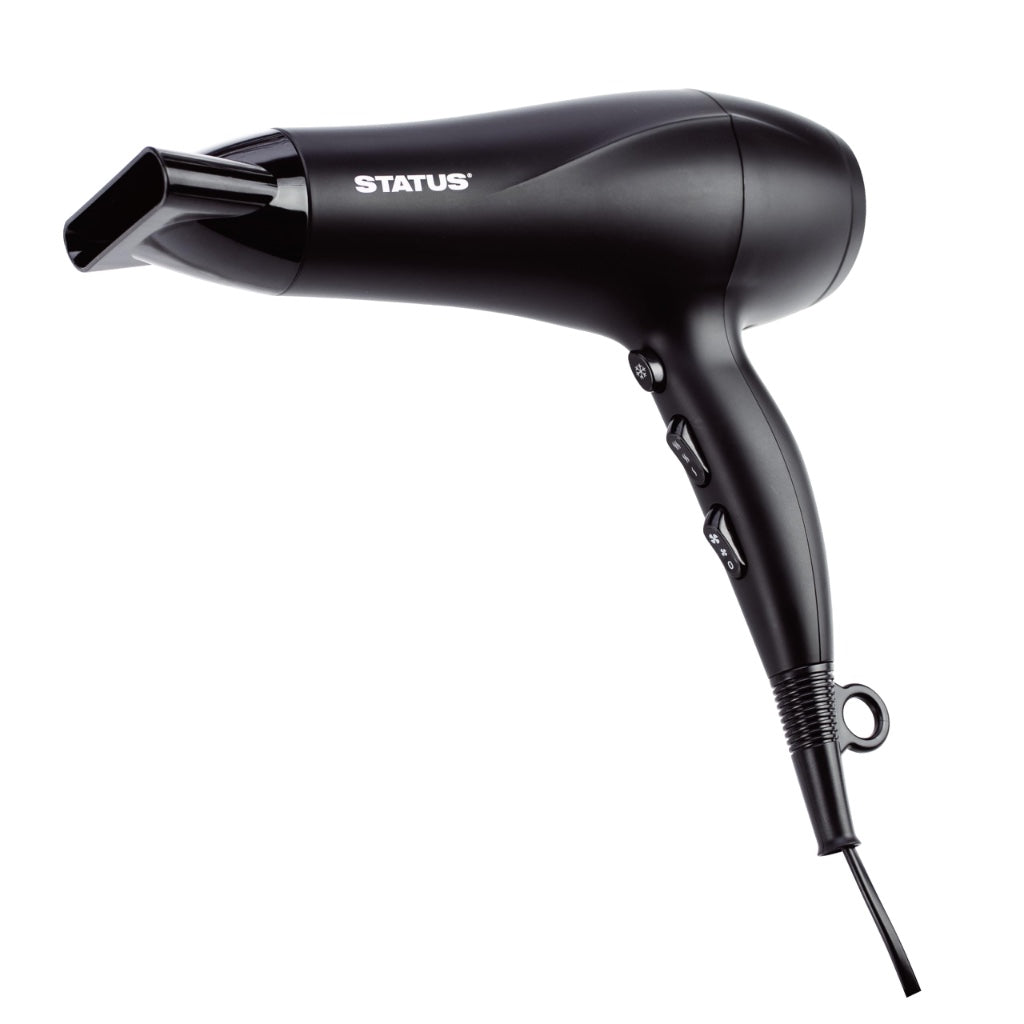 STATUS Toulouse Black Foldable Travel Hairdryer - New