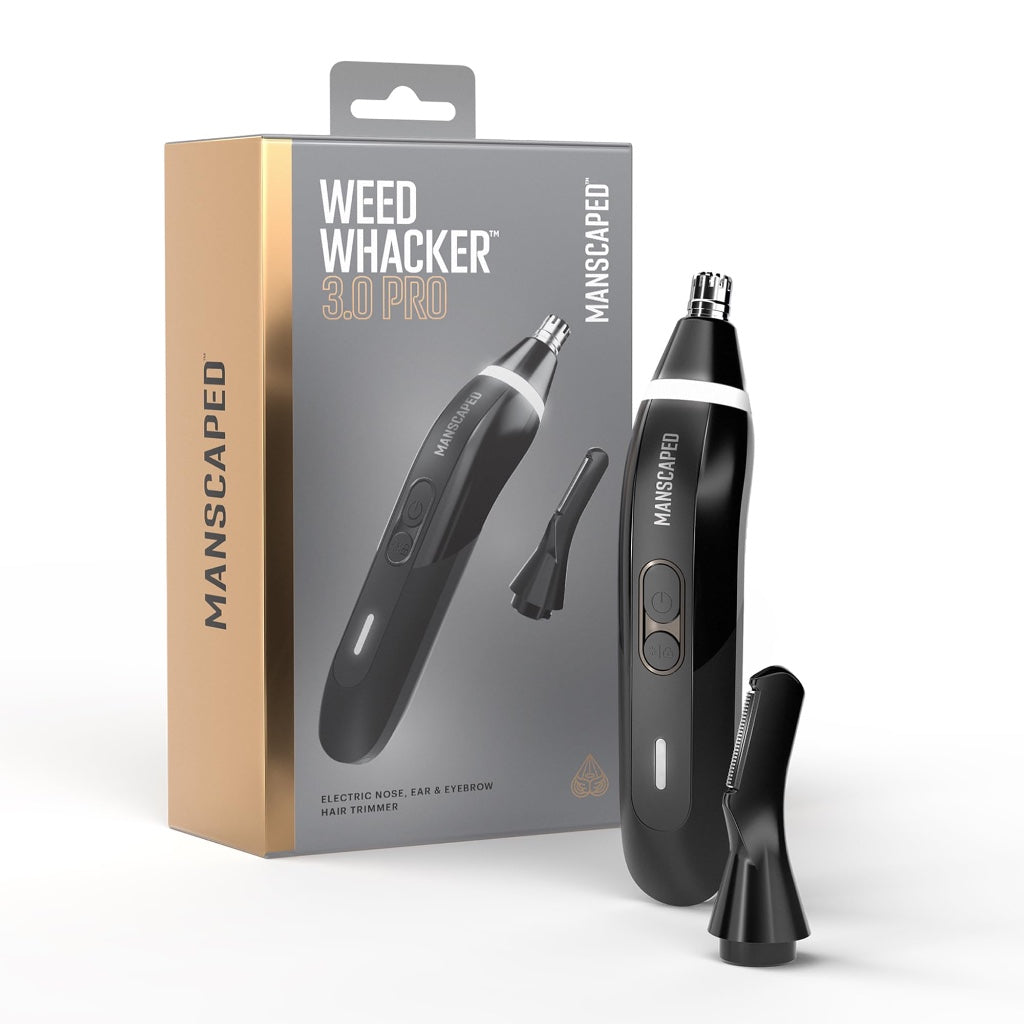 MANSCAPED(R) Weed Whacker(R) 2.0 Electric Nose & Ear Hair Trimmer - 7,000 RPM Precision Tool with Rechargeable Battery, Wet/Dry, Easy to Clean, Improved Stainless Steel Replaceable Blade - New
