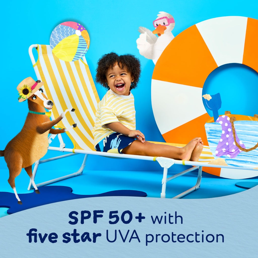 Childs Farm Kids & Baby Sun Cream SPF 50+ | UVA & UVB Very High Protection | Extra Water Resistant | Fragrance Free | Suitable for Dry, Sensitive Skin, 200ml - Damaged Box