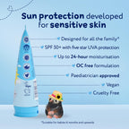 Childs Farm Kids & Baby Sun Cream SPF 50+ | UVA & UVB Very High Protection | Extra Water Resistant | Fragrance Free | Suitable for Dry, Sensitive Skin, 200ml - Damaged Box