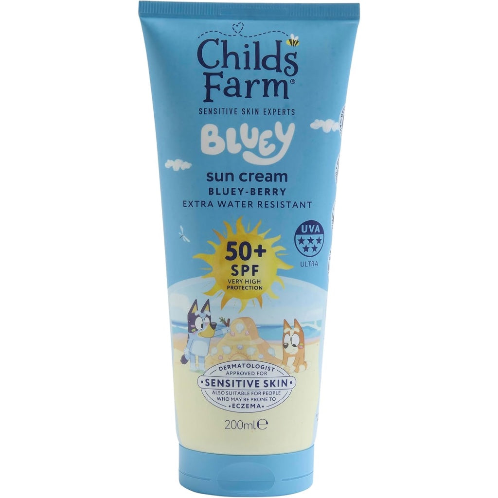 Childs Farm Kids & Baby Sun Cream SPF 50+ | UVA & UVB Very High Protection | Extra Water Resistant | Fragrance Free | Suitable for Dry, Sensitive Skin, 200ml - Damaged Box