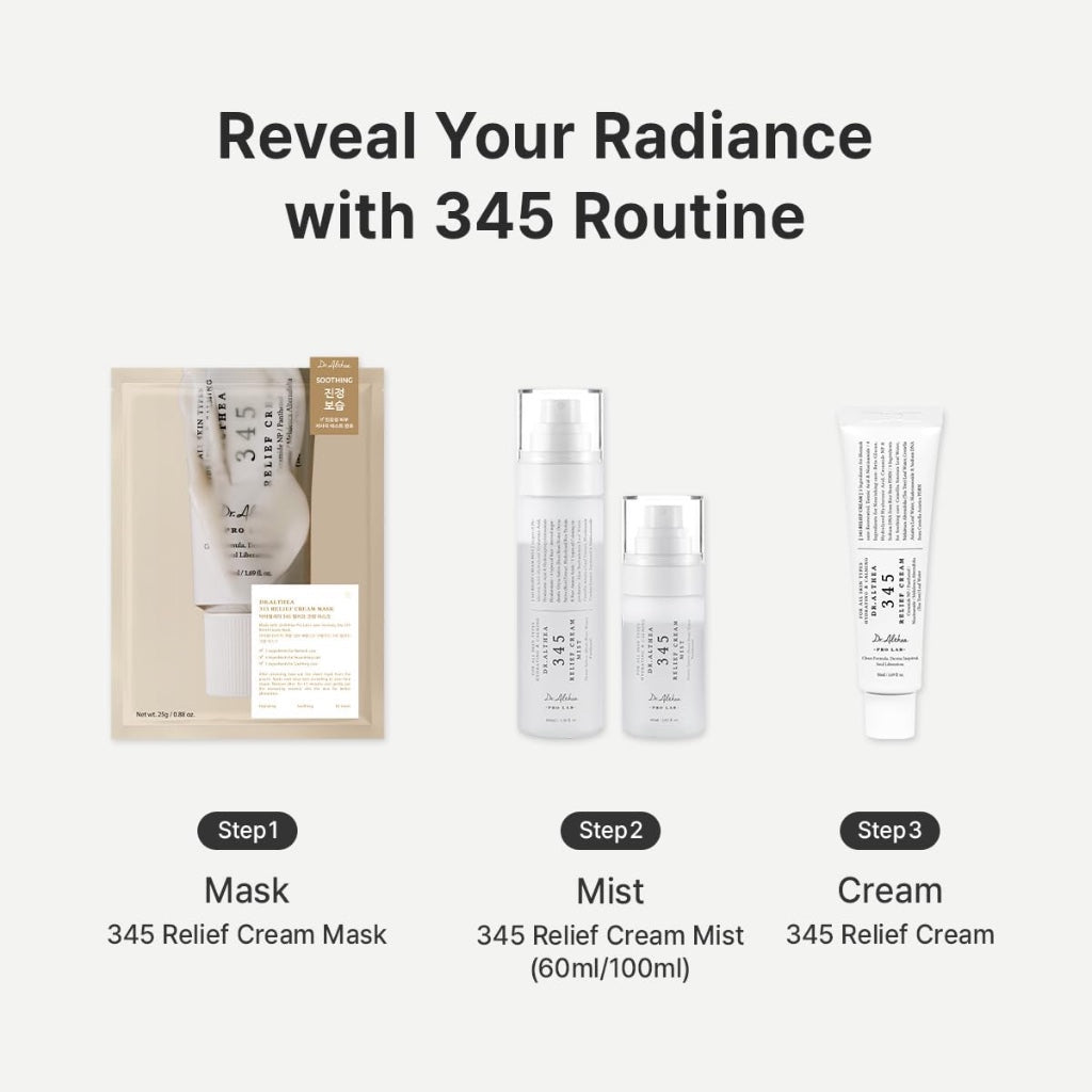 Dr.Althea 345 Relief Cream, Korean Skincare, 50ml (Ver.2 - Pack of 1) - Damaged Box