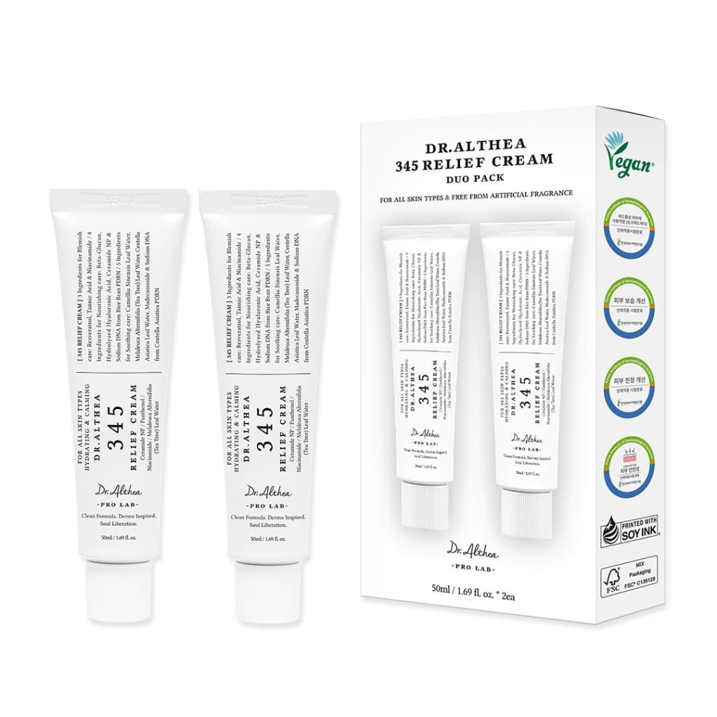 Dr.Althea 345 Relief Cream, Korean Skincare, 50ml (Ver.2 - Pack of 1) - Damaged Box