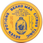 Seven Potions Beard Wax for Men - Medium Hold Styling Wax to Shape And Nourish Your Beard - All-Natural, Vegan, Cruelty Free - Citrus Tonic (30 ml) - Damaged Box