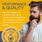 Seven Potions Beard Wax for Men - Medium Hold Styling Wax to Shape And Nourish Your Beard - All-Natural, Vegan, Cruelty Free - Citrus Tonic (30 ml) - Damaged Box