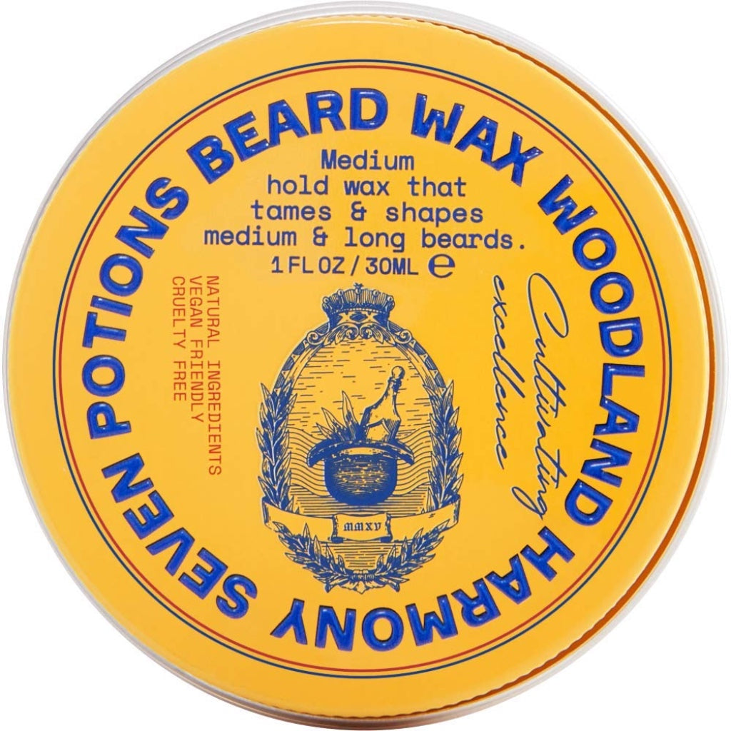 Seven Potions Beard Wax for Men - Medium Hold Styling Wax to Shape And Nourish Your Beard - All-Natural, Vegan, Cruelty Free - Citrus Tonic (30 ml) - Damaged Box