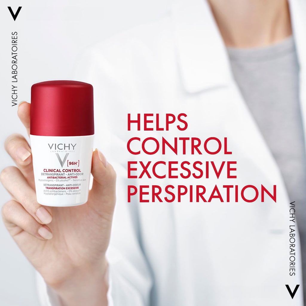 Vichy 96H Clinical Control Anti-Perspirant Deodorant Roll-On, 50ml - New