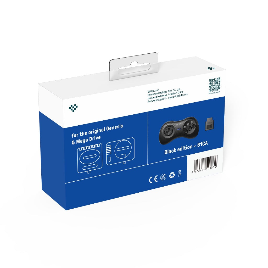 8Bitdo M30 2.4G Wireless Gamepad - Sega Mega Drive Genesis Controller - Black Retro Gaming Pad - Like New