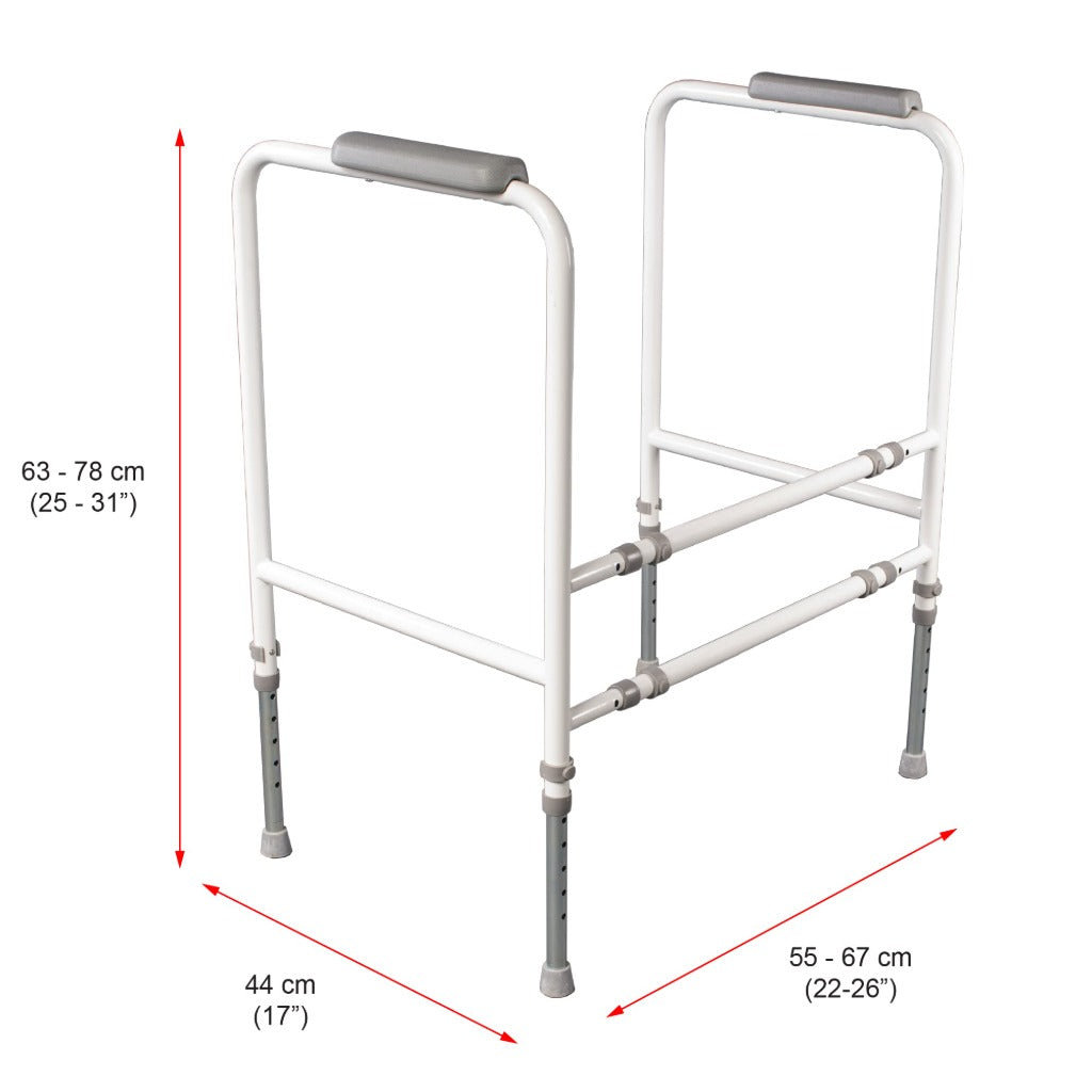 NRS Toilet Frame S18993 - Height & Width Adjustable Toilet Support Aid - Bathroom Mobility Assist - Damaged Box