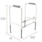 NRS Toilet Frame S18993 - Height & Width Adjustable Toilet Support Aid - Bathroom Mobility Assist - Damaged Box