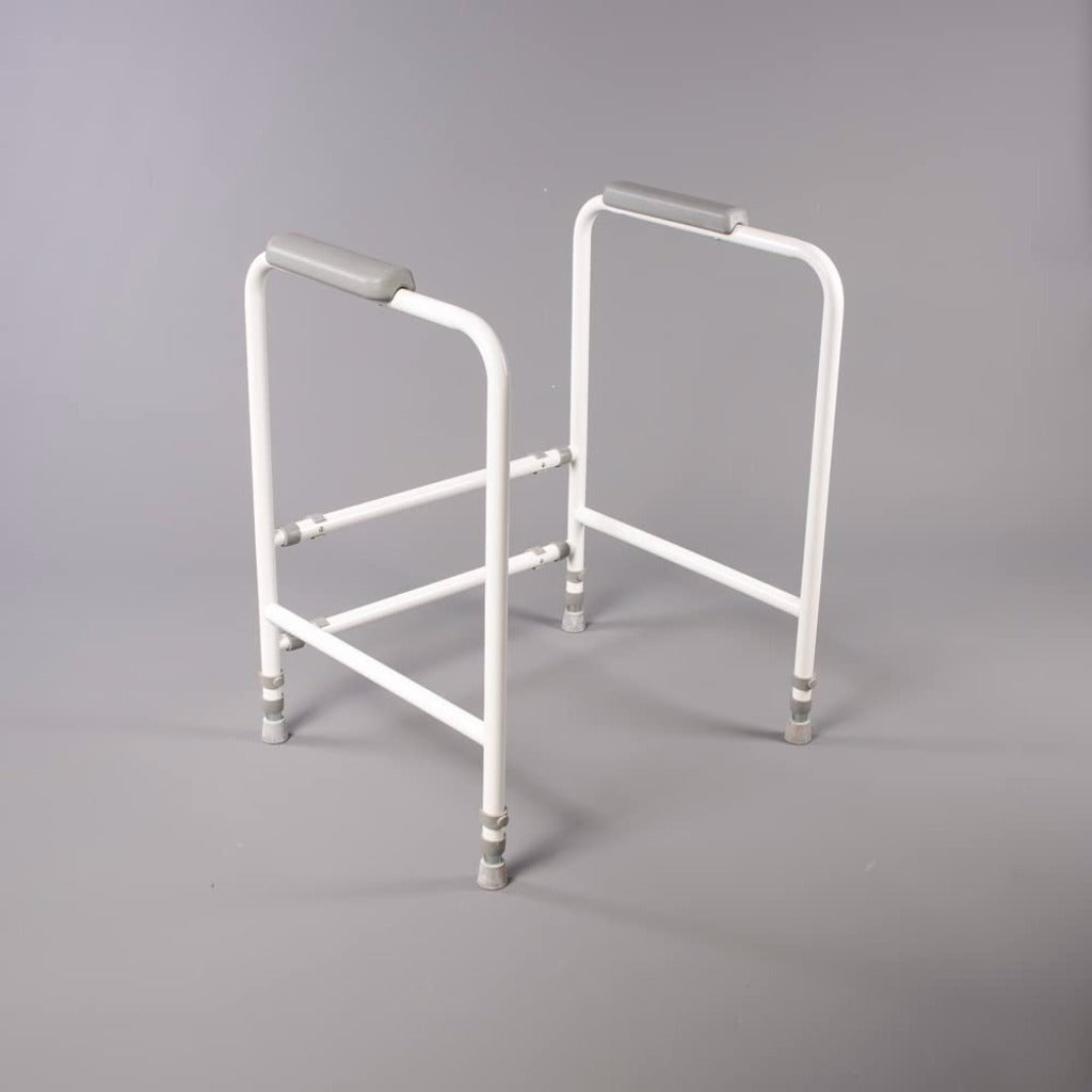 NRS Toilet Frame S18993 - Height & Width Adjustable Toilet Support Aid - Bathroom Mobility Assist - Damaged Box