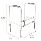 NRS Toilet Frame S18993 - Height & Width Adjustable Toilet Support Aid - Bathroom Mobility Assist - Damaged Box