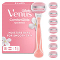 Gillette Venus Comfortglide Spa Breeze Women's Razor Handle & 8 Refill Blades Cartridges - New