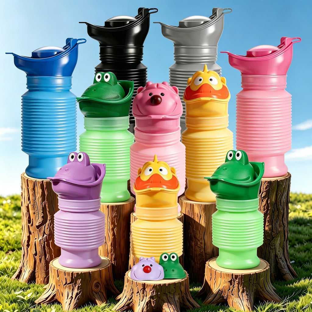 Topcloud Shrinkable Urinal 2 Pack - 750ml Male Female Portable Mobile Toilet Bottle - Reusable Emergency Camping Car Travel Pee Potty - Damaged Box
