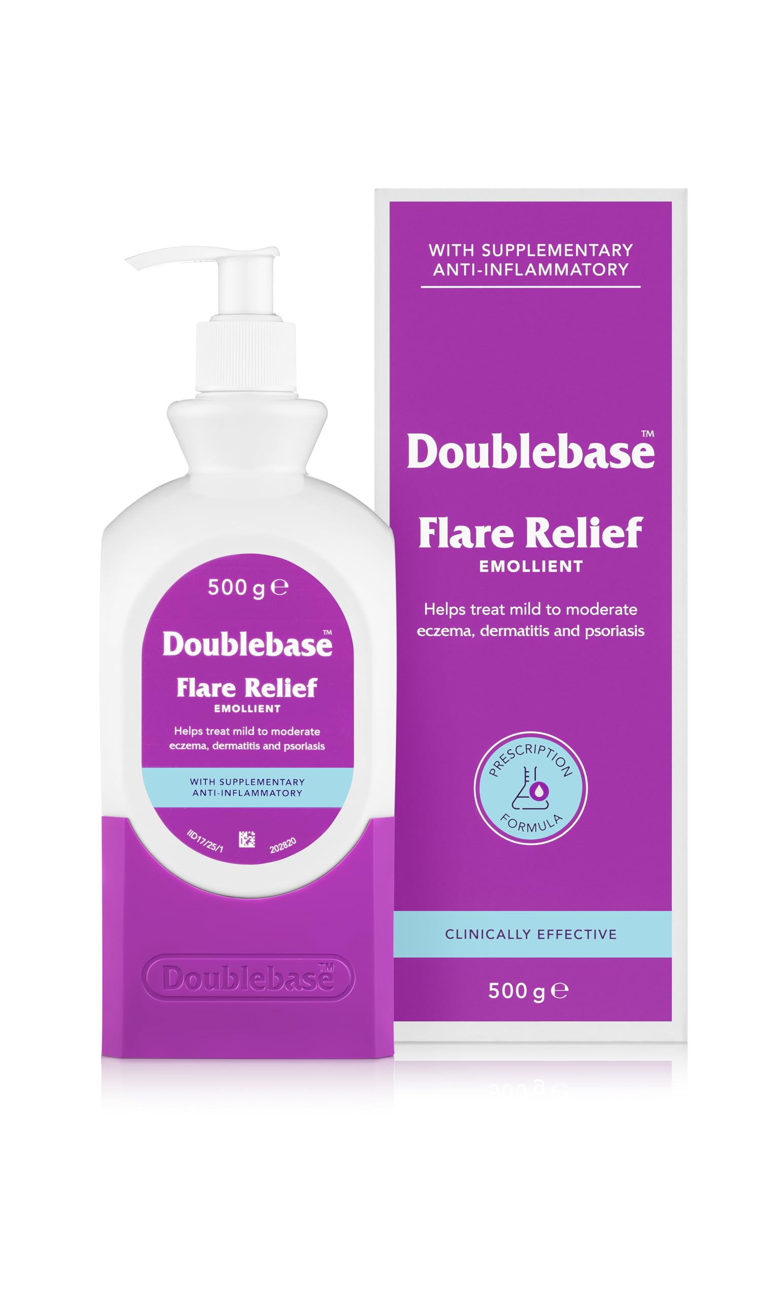 Doublebase Flare Relief Emollient - Dry Skin, Eczema, Psoriasis, Dermatitis Treatment - 500g Pump Pack - Like New - BBE 01/2029